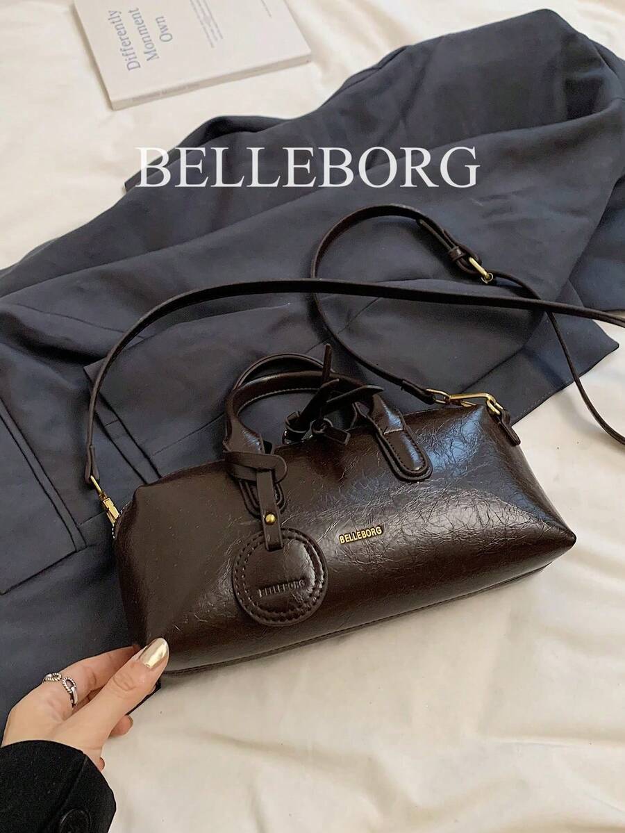 BELLEBORG 優雅百搭復古紋理女款手提包