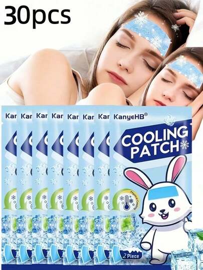 30pcs/Pack Cooling Stickers, Comfortable Fit, Ideal Cooling Choice For Home And Travel, Individually Packaged, Essential For Summer, Suitable For Students, Travel, Small Gifts, Parties, Games, Water Bottles, Classrooms, Phones, Etc. (Random New And Old Styles)
