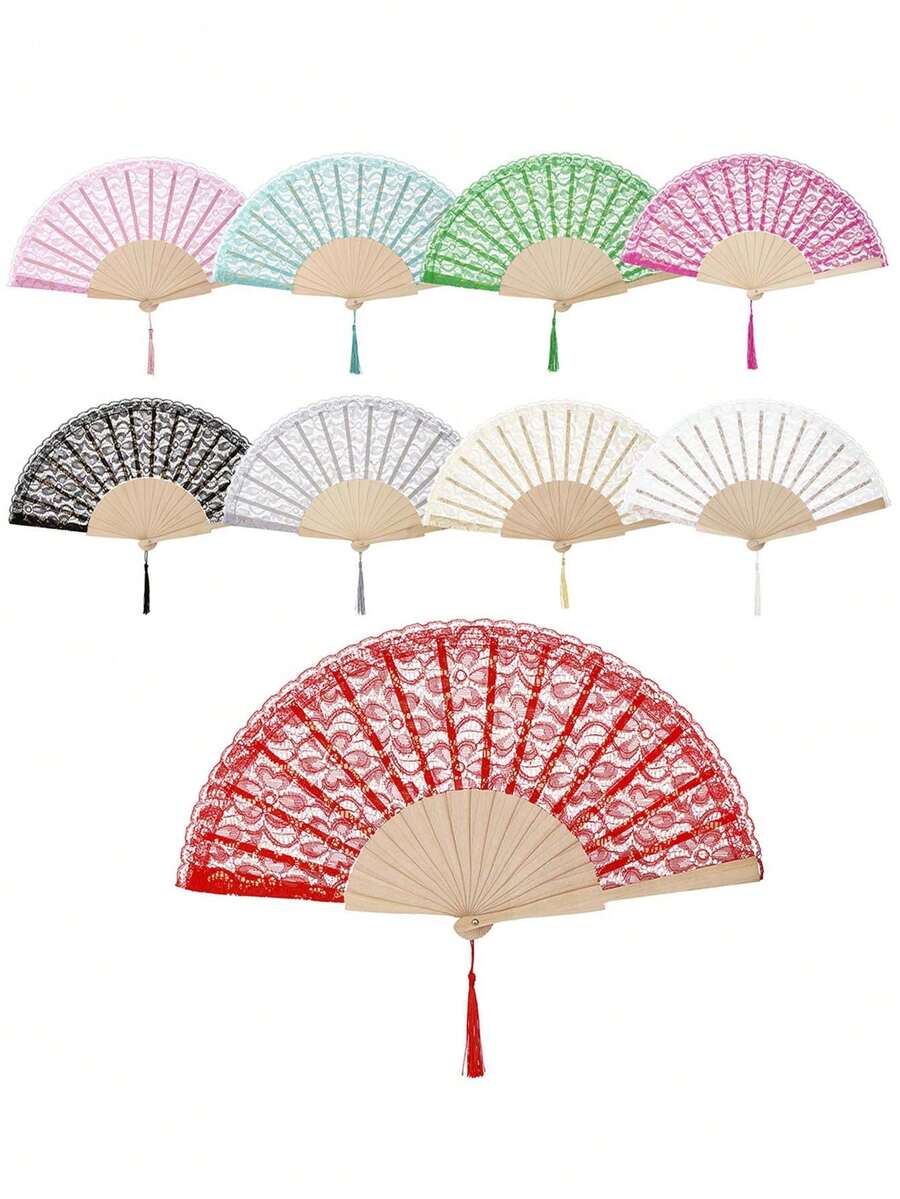 Quạt cầm tay cưới Tây Ban Nha phong cách vintage, quạt ren màu ngà cho đám cưới, quạt cầm tay ren Tây Ban Nha gấp gọn cho nữ, quạt gỗ hoa thanh lịch cho tiệc cô dâu, trang trí đám cưới, đạo cụ chụp ảnh, lễ hội, khiêu vũ, quà tặng nhẹ nhàng - Nhiều màu - Xem 1