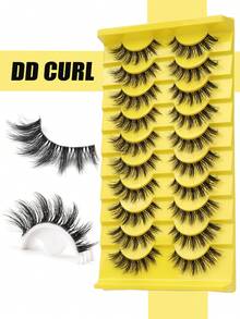 10 Pairs Of Thick And Fluffy False Eyelashes, Perfect For Beginners, Suitable For All Eye Shapes, Reusable - View 3