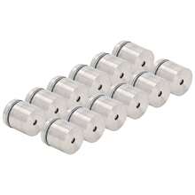 12 tornillos separadores de 25x25 mm de acero inoxidable para letreros publicitarios de pared y marcos de fotos. - 12 piezas - Ver 10