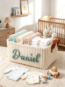 Personalized Storage Basket, Party Gift, Maternity Gift, Room Storage Box With Handle, Gift, Organizer, Aesthetic - Multicolor - View 17