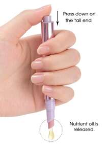 3-In-1 Cuticle Oil Pen, Hand & Nail Edge Essence Brush, Cuticle Pusher, Manicure Care Tool, Dead Skin Cuticle Remover Pen - Multicolor - View 2