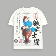 Pure Cotton Short-Sleeve Summer Loose-Fit Couple's T-Shirt - 黑色 - 查看 4