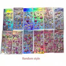 1/6 心形亮面3D浮雕貼紙含亮粉、3D蓬鬆貼紙、金箔裝飾、可愛柔軟可重複使用日系貼紙，適用於手工藝、剪貼簿、手帳、獎勵DIY、派對及手機裝飾 - 彩色 - 查看 8