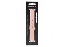 Swissten Silikonarmband für Apple Watch 42-44 mm, Rosa Sand - 8595217477179 Uhrenarmband - Einheitsgröße - Übersicht 1