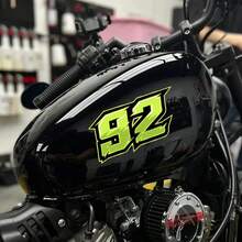 1 Peça Adesivo Decorativo de Carro de Corrida e Motocicleta, Adesivo Vinil À Prova d'Água Adequado para Carro, Tanque de Combustível, Janela Lateral, Traseira, Motocicleta, Capacete, Decoração de Laptop - 92 - Visão 5