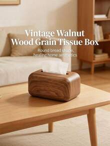 High-Quality, Stylish Wood-Grain Tissue Box; Made Of PP Material For Safety; Upgraded Capacity Fits 99% Of Tissue Brands; Professional Pull-Out Design For Easy Dispensing; Versatile Style Suitable For Bedroom, Living Room, Office, Reception, Etc.; Applicable For Halloween, Christmas, Easter, Thanksgiving, Valentine's Day, Mother's Day And All Seasons - View 5