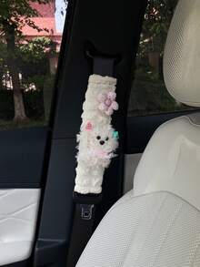 1/2 miếng đệm vai dây an toàn cho chó trên xe hơi, kiểu ren, họa tiết hoa dễ thương, làm bằng cotton. - nhiều màu - Xem 9