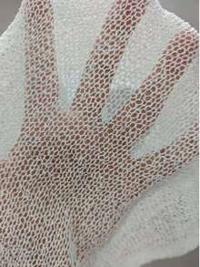 Áo len dệt kim dáng poncho rộng thoải mái phong cách casual cho nữ, thêu bất đối xứng, màu trơn trắng, mặc mùa hè - trắng - Xem 8