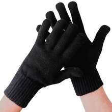 Luva de Lã par para inverno  Rua    Acrílica    inverno - Preto - Visão 6