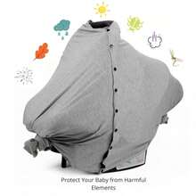 Nursing Cover - Multifunctional - Nursing Blanket - Cloak Style With Buttons - Elastic Stroller Sunshade - Nursing Privacy Scarf - Multicolor - View 9