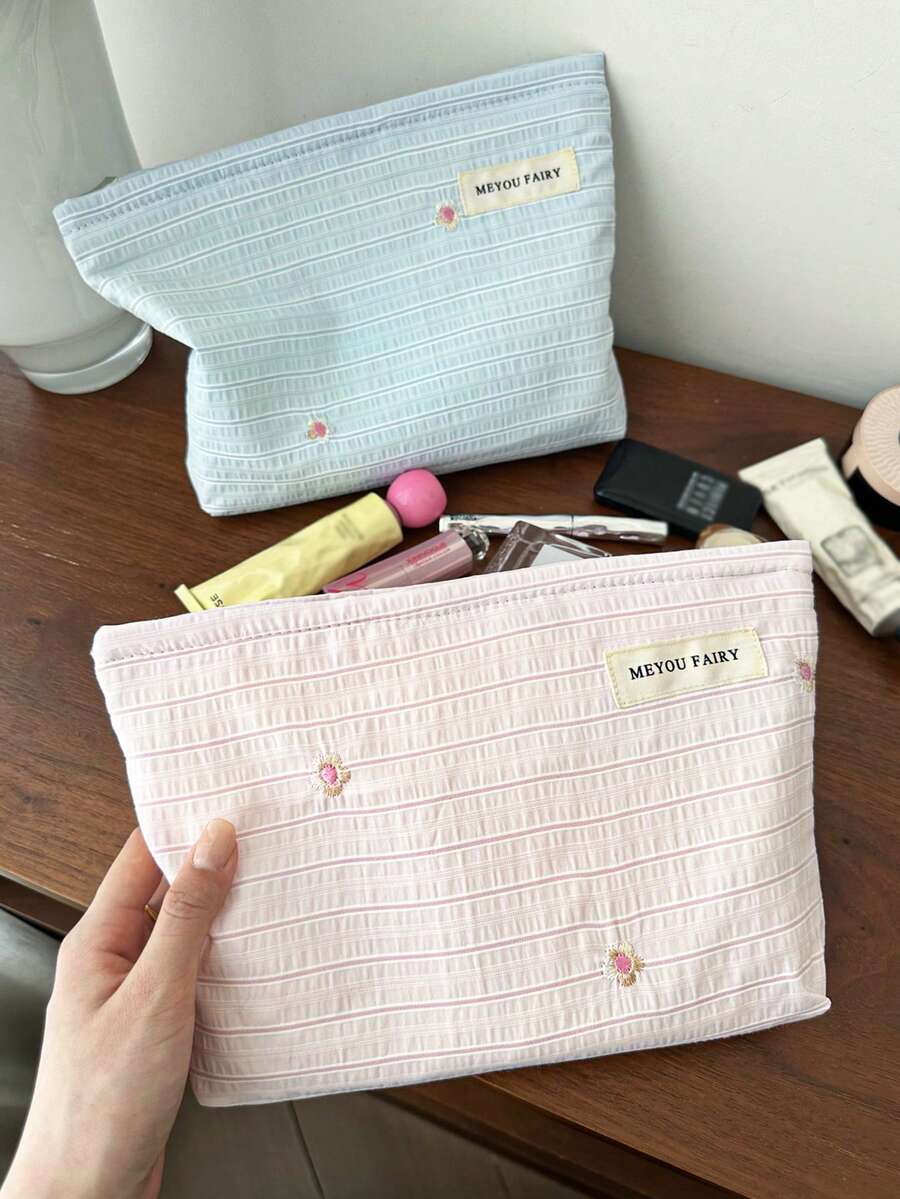 MEYOU FAIRY AGG, Small And Fresh Sized Makeup Bag For Women, Inner Bag, Portable Travel Wash Bag, Hand-Held Bag, Versatile Skincare Storage Bag, Women's Sanitary Napkin Storage Bag, Gift For Mom To Girlfriend, Student Pencil Case