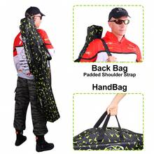 SOUGAYILANG Túi đựng dụng cụ câu cá chuyên nghiệp 57 CM - Chống thấm nước, có dây đeo vai đệm, quai xách, khóa kéo đôi và túi bên hông. - màu xanh lá - Xem 2