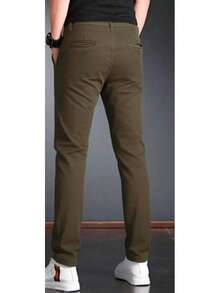 Men's Premium Slim Fit Twill Pants With Elastane - 3 - View 2