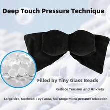Sleep Mask Blanket Weighted Sleep Mask Gravity Eye Pillow Gentle Pressure Light Blocking Sleeping Traveling Relaxation - A - Xem 3