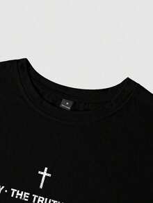 Camiseta de hombre para primavera y verano - Negro - View 5