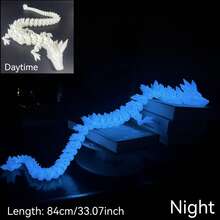 3D Printed Crystal Dragon Toy In 150cm, 84cm, 60cm Sizes, Flexible Joints, Vivid Colors, Perfect Home Office Decor And Creative Gift - Red and Black - View 17