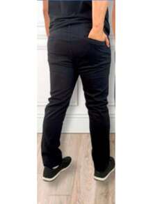 Men's Premium Slim Fit Twill Pants With Elastane - 2 - View 2