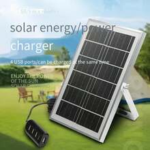 10W 5V Portable Solar Panel 4 USB Port Charger Outdoor Mini Solar Power Supply Compatible With LED Camping Lights, Mini Fans, Dash Cams, Action Cameras, All 5V Electronic Devices - View 8