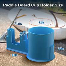 Kayak & Paddleboard Cup Holder - PP Material, Blue, Fits Various Sizes, Beach Essential, Beach Accessory, Pool Float (Phone Slot Height Is Low, Phone May Shift Back And Forth When Boat Moves, Please Consider Before Purchase) - Multicolor - View 11