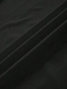 Camiseta casual de mujer con estampado de corazón y cuello redondo, para verano - Negro - Ver 4