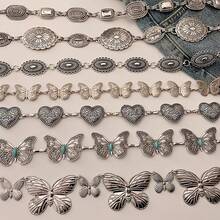 1 chiếc dây đeo eo phong cách retro cá tính, dây thắt lưng họa tiết bohemian, dây đeo váy, dây đeo quần, phù hợp cho nữ mặc hàng ngày và dự tiệc. - Nhiều màu - Xem 1