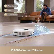 L40s Ultra CE Robot aspirador y fregona Combo con muelle autovaciado, succión de 13.000 Pa, mopa autolimpiante y levantamiento automático, detección ultrasónica de alfombras, ideal para pelo de - Ver 2