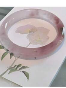 1件女士时尚仿玉手链（适合体重100磅以下的女性），在灯光下更显晶莹剔透 - 彩色 - 查看 3