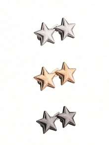 Denim Waist Adjustable Buckle, Detachable, No Sewing Required, Elastic Metal Material, Star-Shaped Buckle Design, Adjustable Waistline, Suitable For Pants, Skirts, Jeans, Etc. Colorful Button Brooch, Unisex, Fashion Versatile, Detachable Bag Accessory, Gift For Female Students And Mothers - Multicolor - View 8