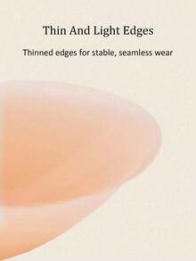 Strapless Invisible Nude Breast Petals, Suitable For Wedding Dresses, Silicone Bust Enhancer Invisible Bra Pasties - Apricot - View 8