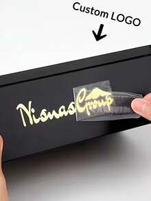 100pcs Customized UV Crystal Transfer Stickers - Personalized Logo, With 3D Logo/Text/Pattern - Plastic Stickers Using UV Curing Technology, Suitable For DIY Crafts, Glass, Furniture, Brand Identification, Personalized Labels - Easy To Apply And Residue-Free Removal - A - View 1