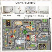 1 st. multifunktionell pedagogisk matta med mönster av vägtrafik, med bokstäver, siffror, djur, regnbågar, rymden, årstider och spårmönster, söt och mångsidig design lämplig för tidiga inlärningsmiljöer - Multifärgad - Visa 5