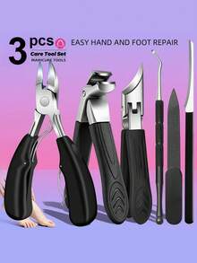 Bộ dụng cụ chăm sóc móng tay và móng chân chuyên nghiệp cao cấp - Dụng cụ chăm sóc móng bằng thép không gỉ, kìm cắt móng, dụng cụ đẩy/loại bỏ biểu bì, dung dịch tẩy sơn móng, kìm cắt biểu bì góc cạnh và thẳng - Dụng cụ chăm sóc tay và chân thủ công cao cấp. - Nhiều màu - Xem 1