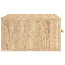 vidaXL Wand-Nachttisch Sonoma-Eiche 35x35x20 cm - Braun - Übersicht 7