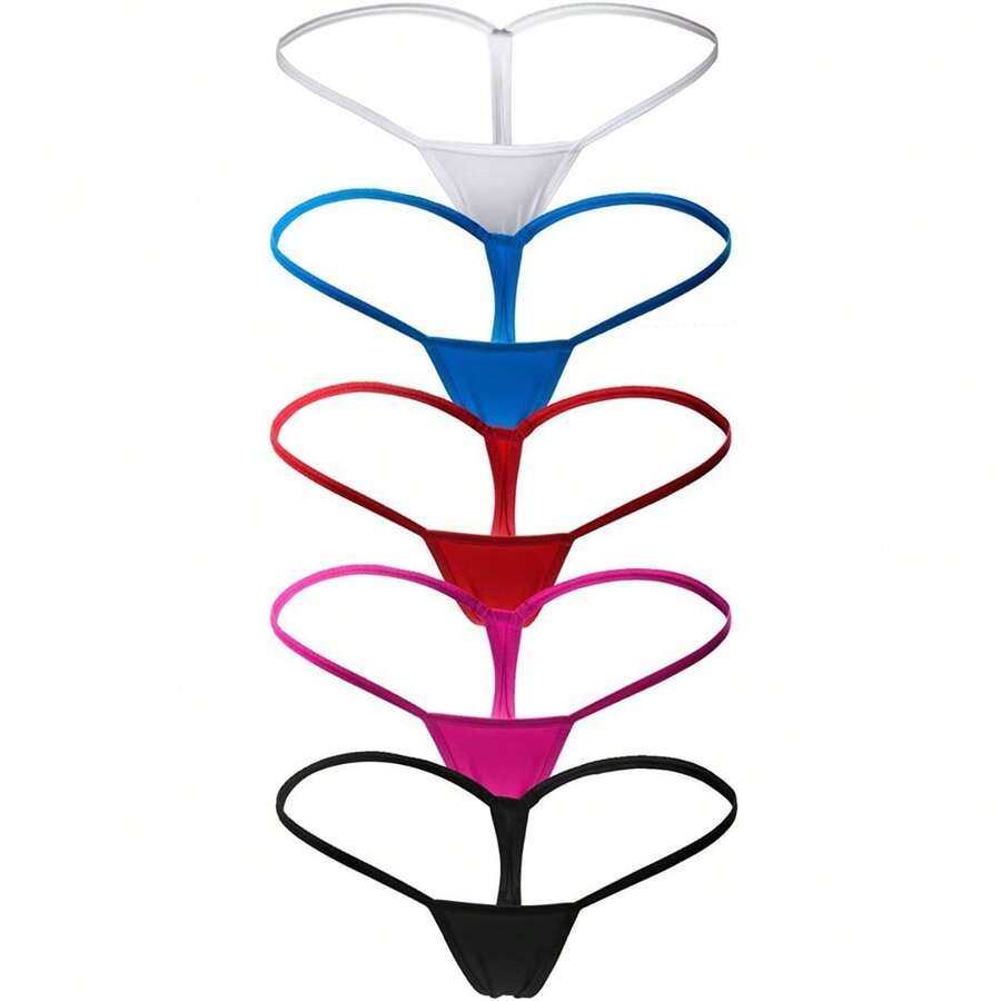 Low-Rise Seamless Panties, One-Line Sexy Underwear - 5pc - View 1