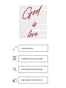 1pc Frameless "God Is Love" Inspirational Scripture Wall Art Print, Vintage Minimalist Christian Poster For Bedroom, Dorm, Living Room, Back To School, Funky Posters, Room Decor, Gift - Inspirational Quotes - View 6