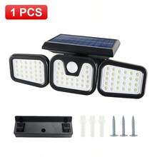 74 LED 太陽能戶外庭園燈,戶外日照照明燈具,3 頭全方位照明,夜燈,適用於院子、車庫、露營車、露台、小徑和花園的安全照明,適合聖誕節、萬聖節節日照明 - 太陽能 - 查看 13