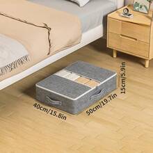 1pc Clothing Storage Bag With Window - Suitable For Bedding Use - Portable Garment Storage Bag - Bedding Storage Bag - Storage Bag Storage Box - Drawer Style Storage Unit - White - View 15