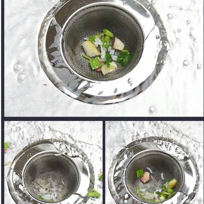 Lưới lọc bồn rửa nhà bếp bằng thép không gỉ, lưới bảo vệ đường ống tiêu chuẩn để giữ lại tóc và vụn thức ăn, thích hợp cho phòng tắm, nhà bếp, phòng tắm vòi sen, trang trí nhà cửa, mùa thu, mùa tựu trường.