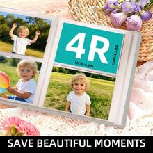 200 Pockets Photo Album, 6 Inch, Family Wedding Picture Album Holds 200 Horizontal & Vertical Photos, Suitable For Birthday, Anniversary, Holiday Gifts - 1PC - View 5