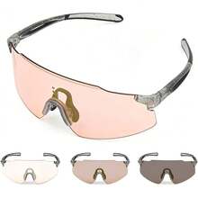 Gafas de Montar polarizadas sin marco, Gafas de sol deportivas fotocrómicas para hombres y mujeres, Lentes de protección UV400 para conducir bicicletas de pesca - C2 Negro brillante - Ver 13
