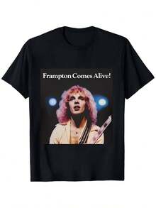 Damsommarklänning Peter Frampton Frampton Comes Alive!! Vintage T-Shirt | Unisex T-Shirt Med Lös Passform För Män Och Kvinnor, Ikoniskt Retrotryck Från 1950-Talet, Komfort året Runt 220 G/M², Avslappnad Musikmerchandise, Svart, Plus Size, Lös Och Bekväm, Dam-T-Shirts. - Black - View 1