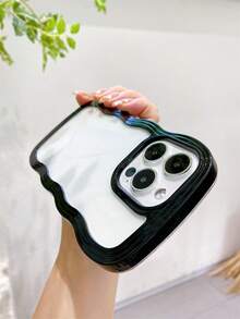 3D 2合1波浪手機殼，防摔、防汗、防指紋、耐磨、不褪色，相容於 18 Pro Max/18 Pro/17 Pro Max/17 Pro/17 Air/17/16 Pro Max/16 Plus/16/15 Pro Max/15 Pro/15/14 Pro Max/14 Pro/14/13/12/11/11 Pro Max - 黑色 - 查看 4