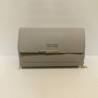 Wallet Female Students, Small Wallet With Lychee Pattern, Clutch Bag, Long Storage Wallet, Card Holder, Coin Purse