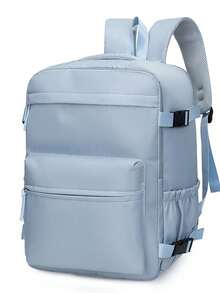1pc Multi-Color Solid Nylon 180° Full-Open Large Capacity Shoe Compartment Multi-Pocket Zipper Closure Handbag Suitable For Air Travel And Vacation,Y2k,Travel Bag - Multicolor - View 15