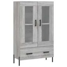 vidaXL Highboard Grau Sonoma 69,5x31x115 cm Holzwerkstoff - Grau - Übersicht 2