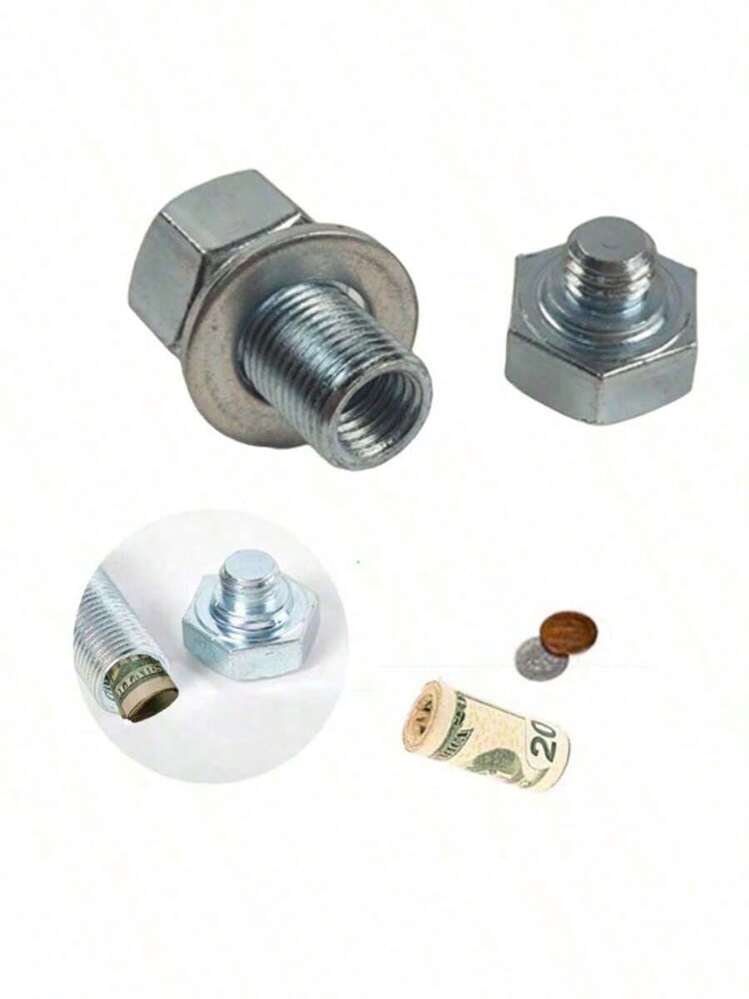1 pieza Caja fuerte de metal con perno, contenedor de almacenamiento oculto para objetos de valor, diseño inteligente totalmente oculto, longitud del contenedor 5,5 cm - A - Añade 7