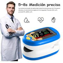 Blekrasi Pulsioxímetro Recargable para Niños, Oxímetro de Pulso Pediátrico Azul con Diseño de Dibujos Animados, USB Recargable, Medidor de SpO2 y Frecuencia Cardíaca - Azul - Ver 4