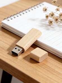 BIYETIMI 64GB 128GB Wooden USB Flash Drive 32GB Creative Mini Oval USB Flash Drive 8GB Memory Stick USB Flash Drive Gift USB Drive - View 3